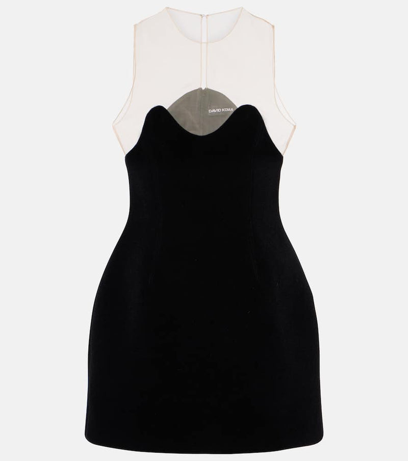 David Koma Wave tulle minidress