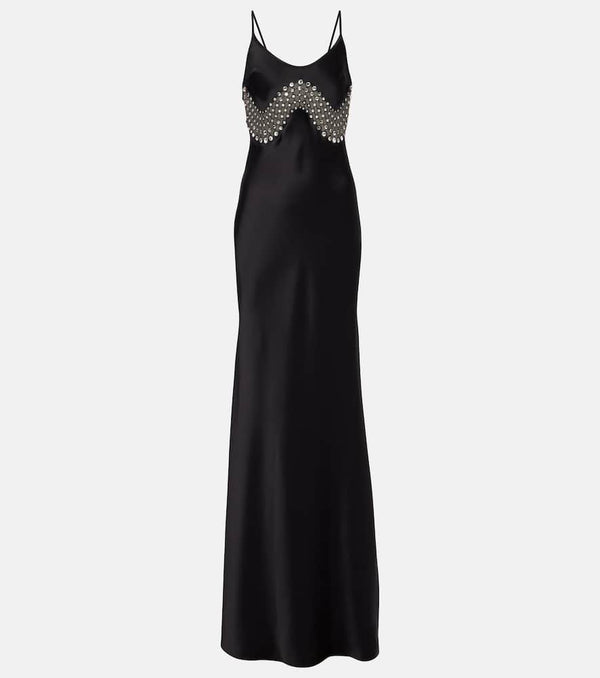 David Koma Embellished satin gown