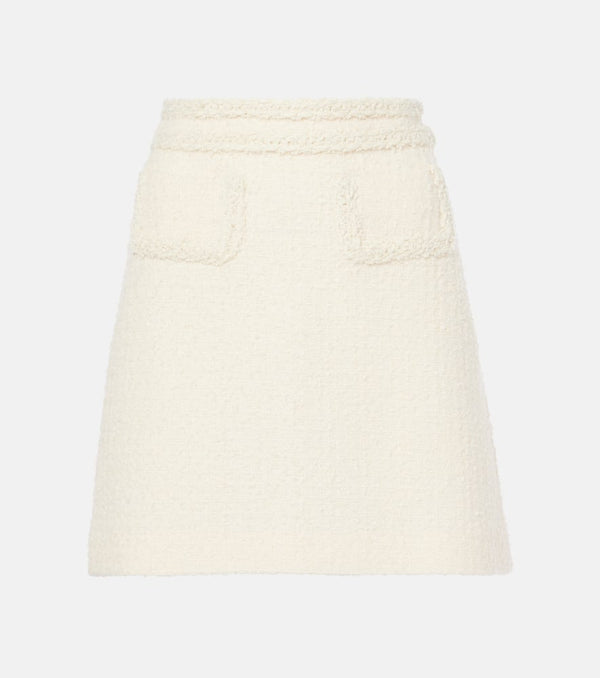 Giambattista Valli High-rise wool-blend tweed miniskirt