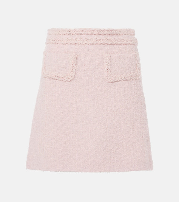 Giambattista Valli High-rise wool-blend miniskirt