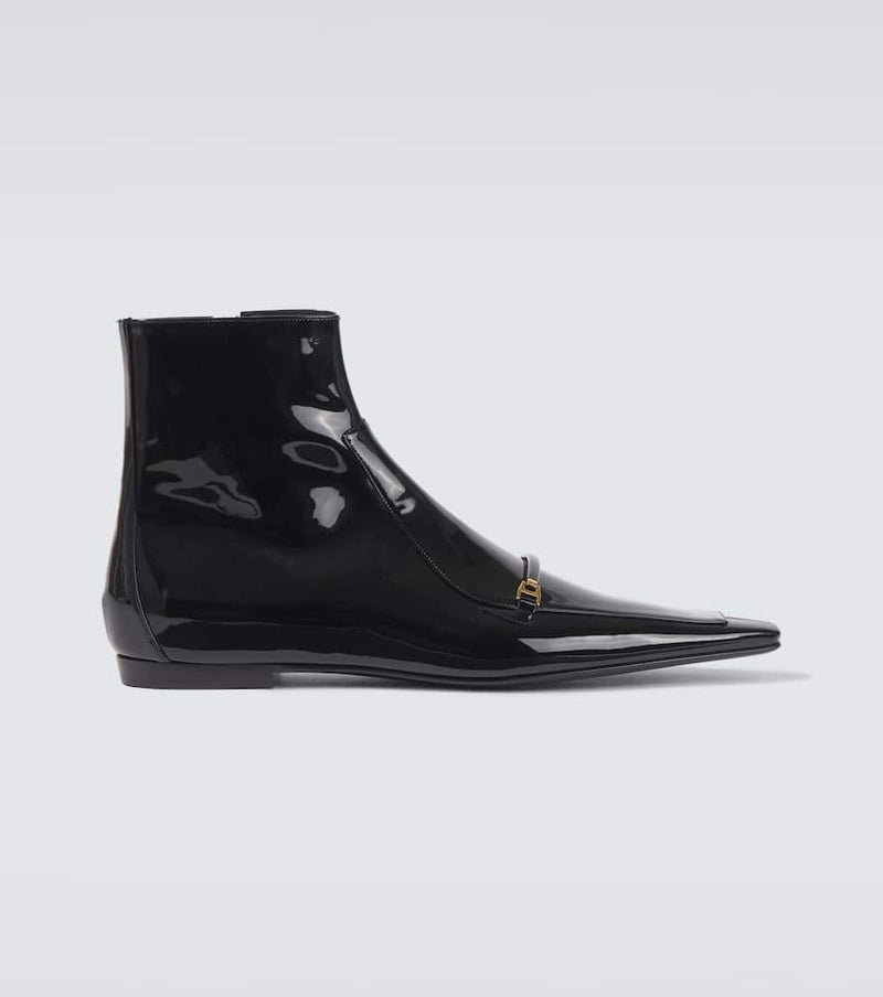 Saint Laurent Milton patent leather boots