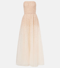 Monique Lhuillier Embroidered corset gown