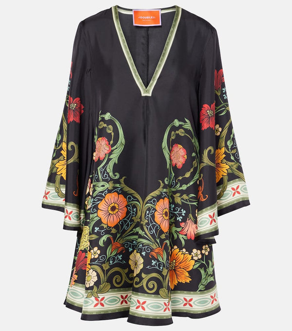 La DoubleJ Mini Magnifico floral silk kaftan