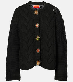 La DoubleJ Portrait embellished cardigan