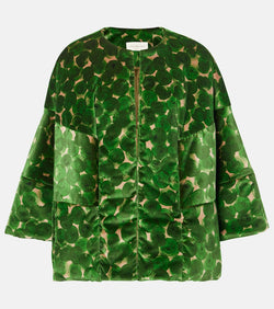 Dries Van Noten Printed velvet bomber jacket