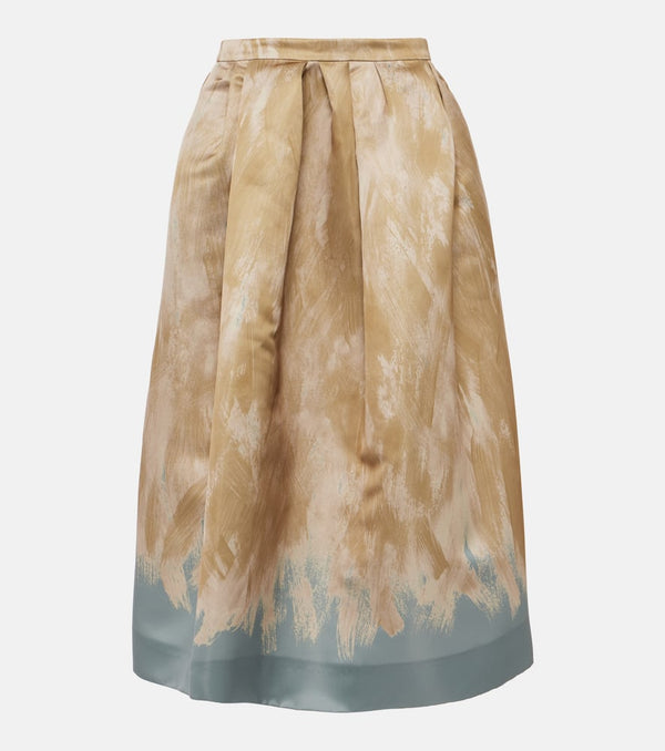 Dries Van Noten Printed high-rise midi skirt