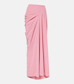 Dries Van Noten Draped crêpe maxi skirt