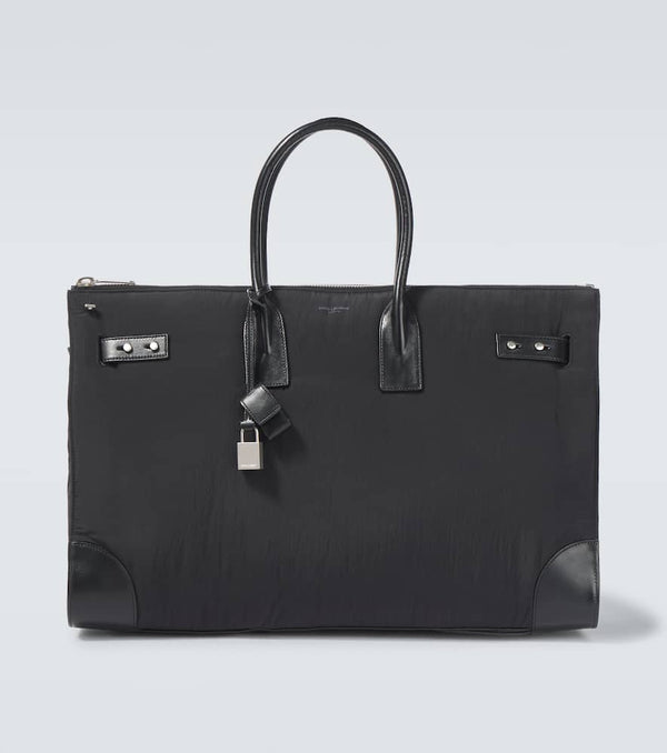 Saint Laurent Sac De Jour 48H leather-trimmed tote bag