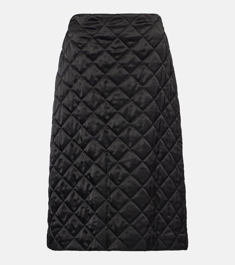 Jil Sander Quilted satin midi skirt