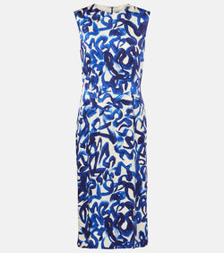 Dries Van Noten Printed jacquard midi dress