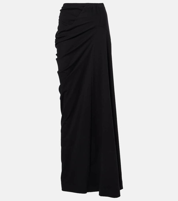 Dries Van Noten Draped cotton jersey maxi skirt