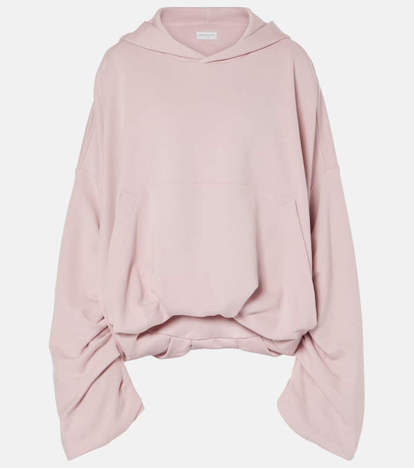 Dries Van Noten Oversized draped cotton hoodie