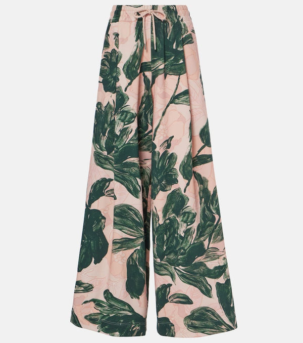 Dries Van Noten Floral cotton jersey sweatpants