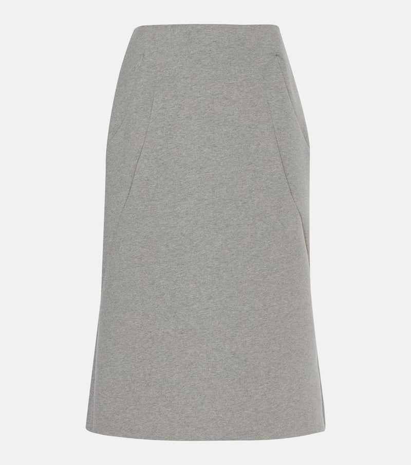 Dries Van Noten Cotton-blend midi skirt