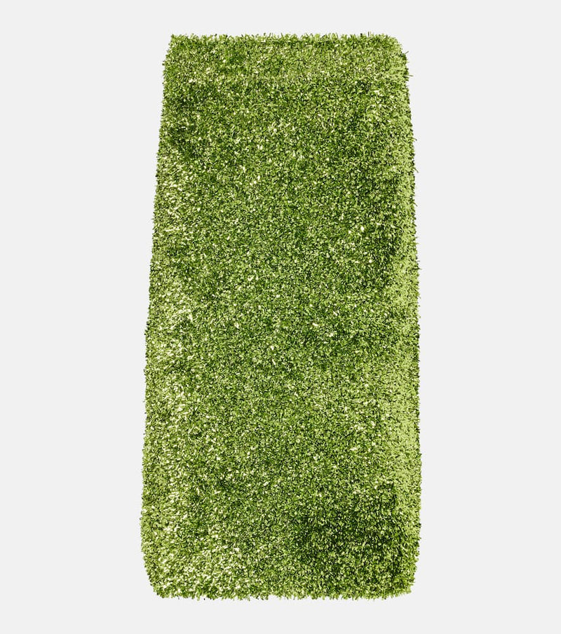 Dries Van Noten Lamé midi skirt