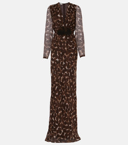 Dries Van Noten Printed silk gown