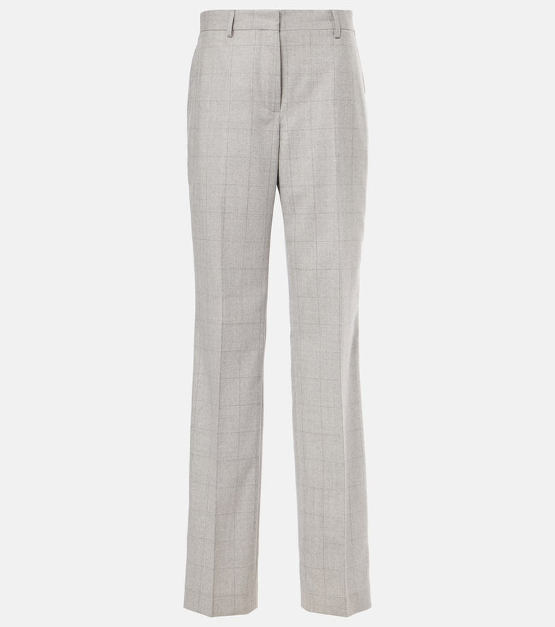 Dries Van Noten Checked wool straight pants