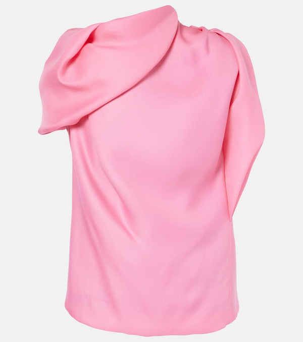 Dries Van Noten Draped silk satin top