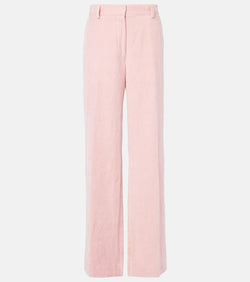 Dries Van Noten Cotton and hemp wide-leg pants