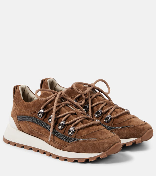 Brunello Cucinelli Monili suede sneakers