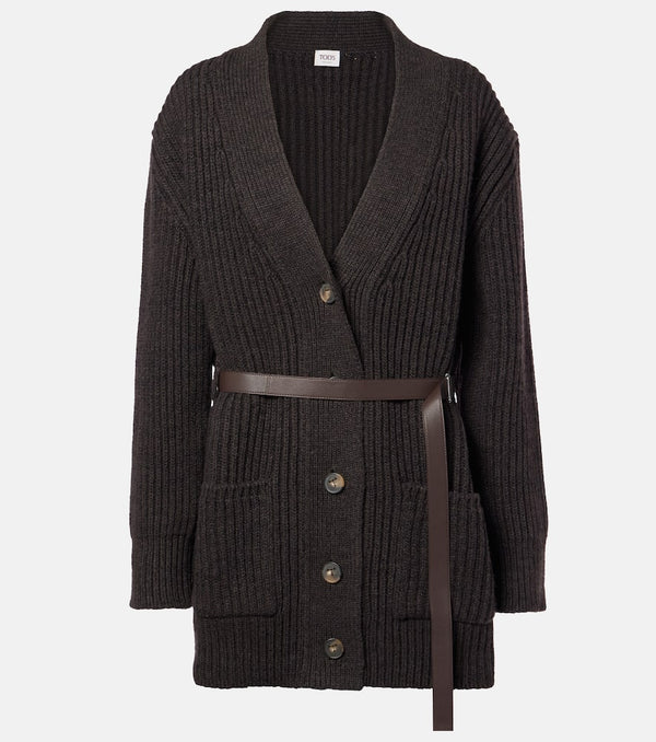 Tod's Belted wool and cashmere cardigan