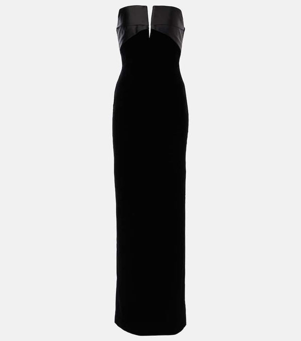 Roland Mouret Strapless velvet gown