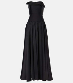 Roland Mouret Strapless silk-blend taffeta gown