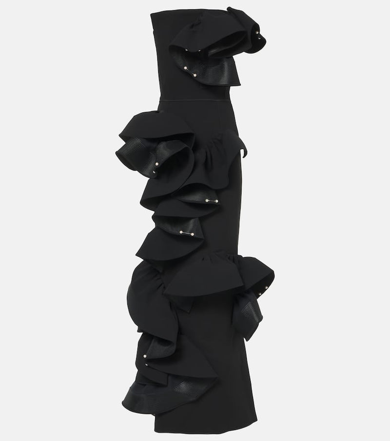 Maticevski Strapless ruffled gown