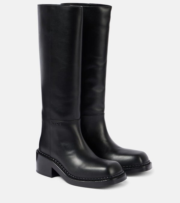 Prada Leather knee-high boots