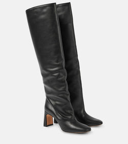 Souliers Martinez Roberta leather knee-high boots