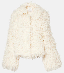 Christopher Esber Valais wool-blend faux fur jacket