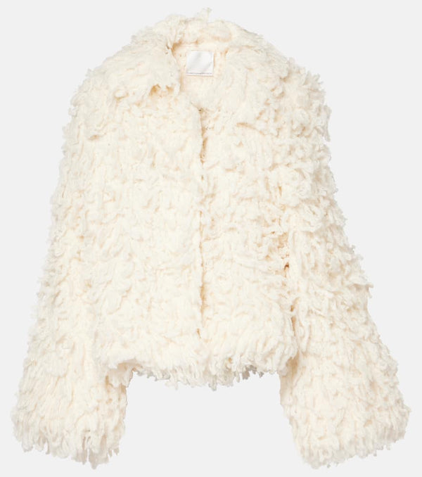 Christopher Esber Valais wool-blend faux fur jacket