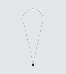 Shay Jewelry 18kt white gold necklace with lapis lazuli and diamonds