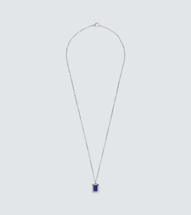 Shay Jewelry 18kt white gold necklace with lapis lazuli and diamonds