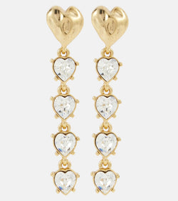 Oscar de la Renta Heart embellished drop earrings