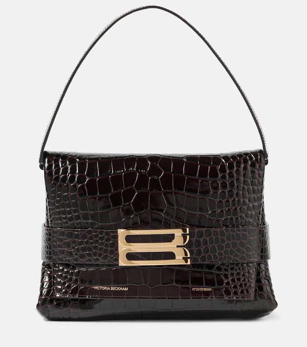 Victoria Beckham B croc-effect patent leather shoulder bag