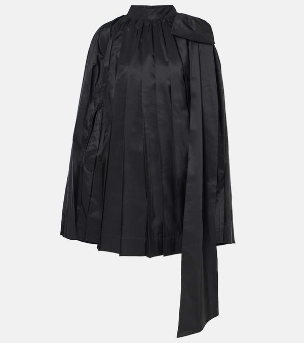 Simone Rocha Caped pleated taffeta minidress