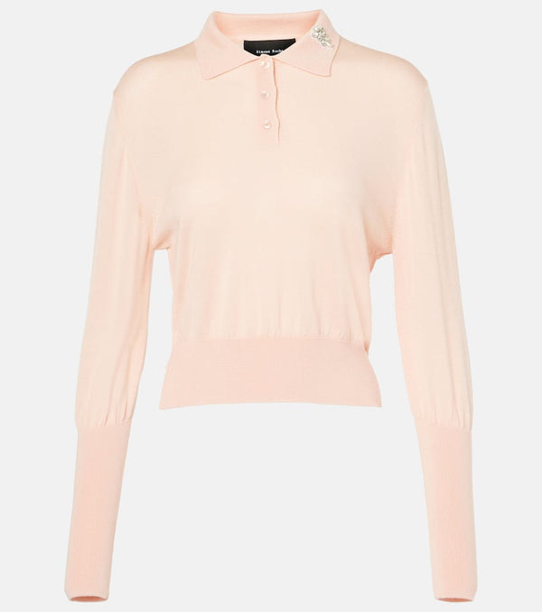 Simone Rocha Wool and silk polo sweater