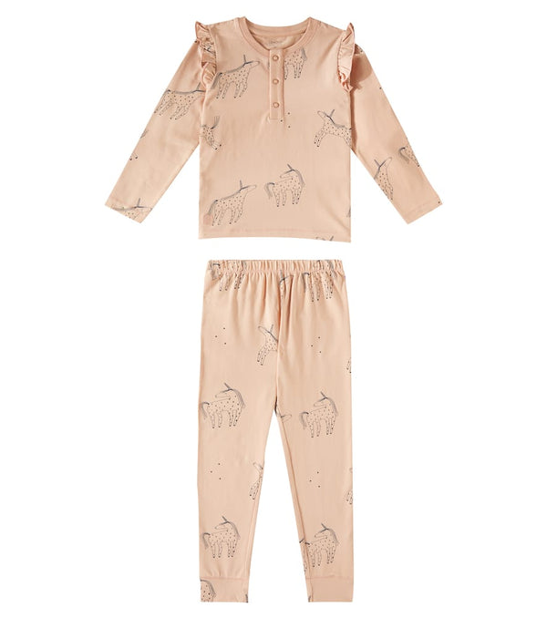 Liewood Wilhelm printed ruffled cotton jersey pajamas
