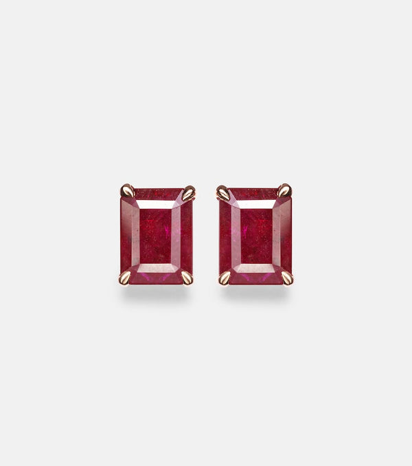 Shay Jewelry 18kt rose gold earrings with rubies