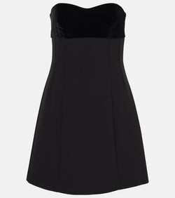 Max Mara Trani strapless cotton minidress