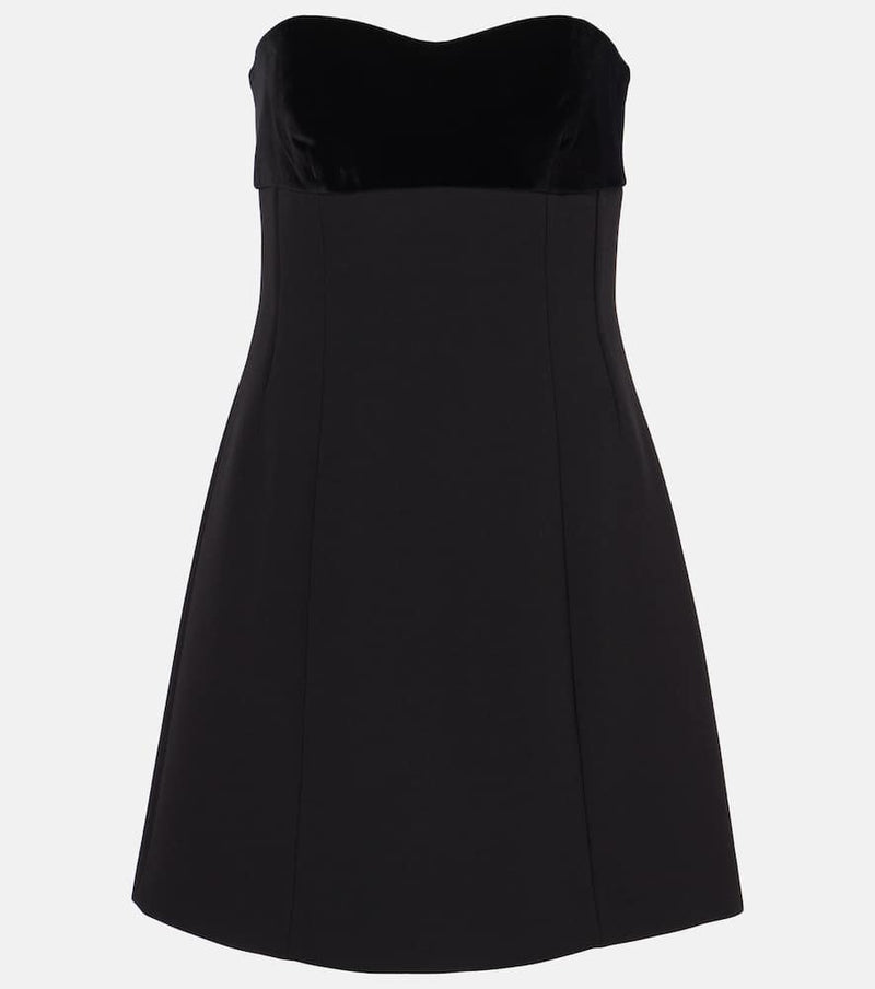 Max Mara Trani strapless cotton minidress