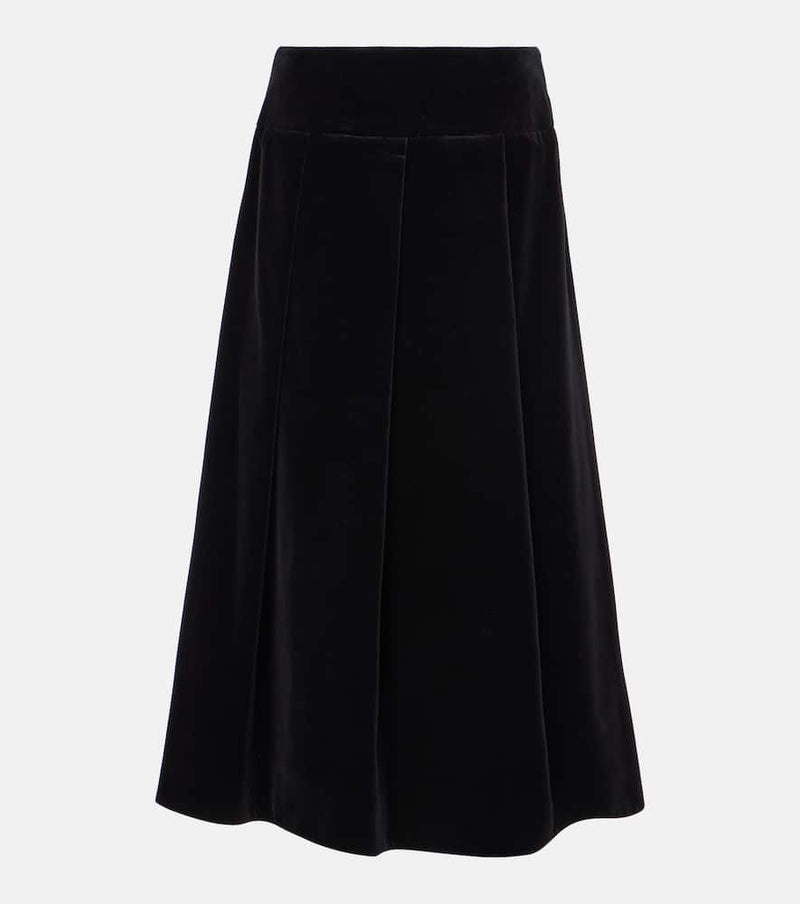 S Max Mara Paraggi cotton velvet midi skirt