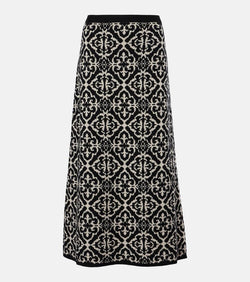 S Max Mara Babele wool and cashmere midi skirt