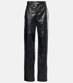 Marant Etoile Ariete faux leather straight pants