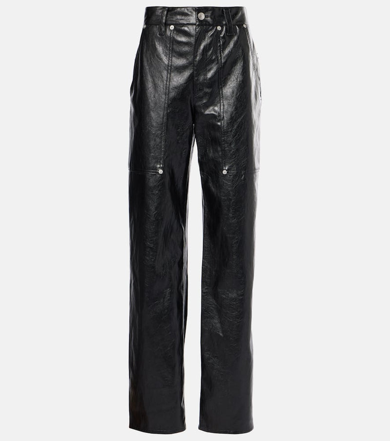 Marant Etoile Ariete faux leather straight pants