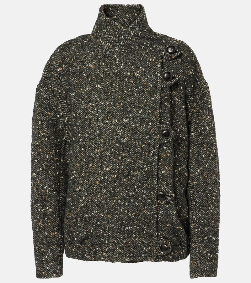 Marant Etoile Hanis herringbone bouclé jacket