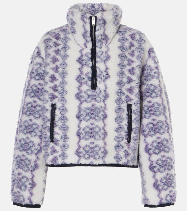 Marant Etoile Marie printed teddy half-zip sweater