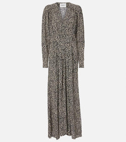 Marant Etoile Vonick printed crêpe de chine maxi dress