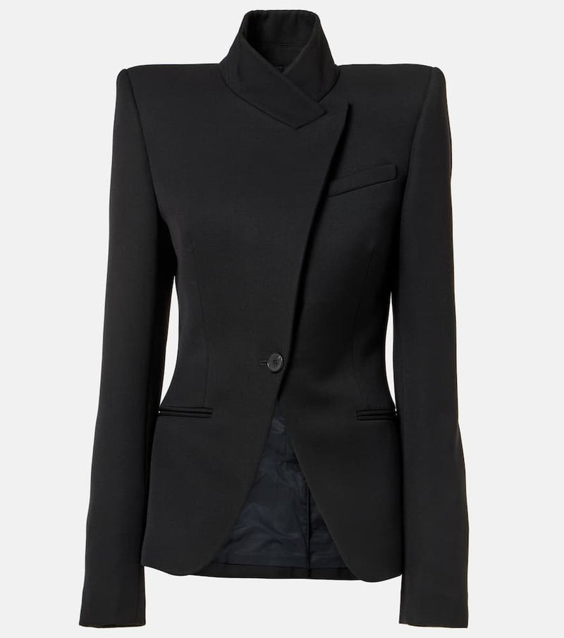 Alexander McQueen Single-breasted wool twill jacket